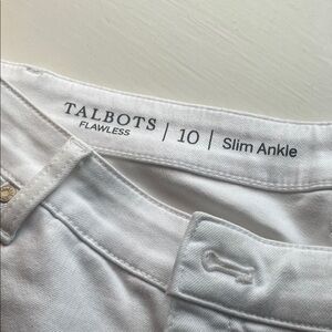 Talbots Flawless White Slim Ankle Jeans